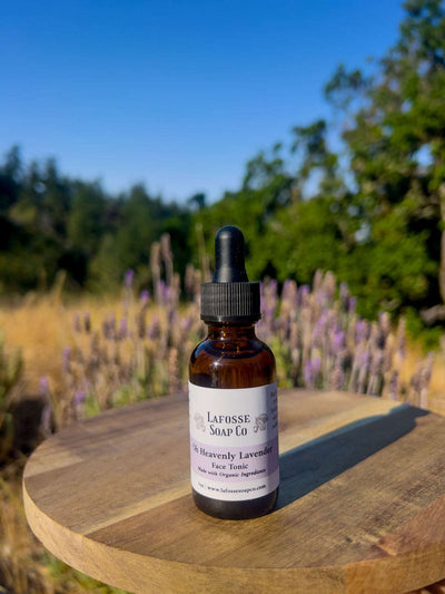 Oh Heavenly Lavender Face Tonic 1oz amber bottle with dropper for hydrating and glowing skin